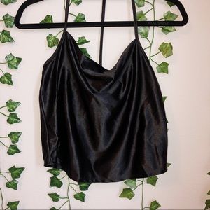BLACK SILK TANK TOP
